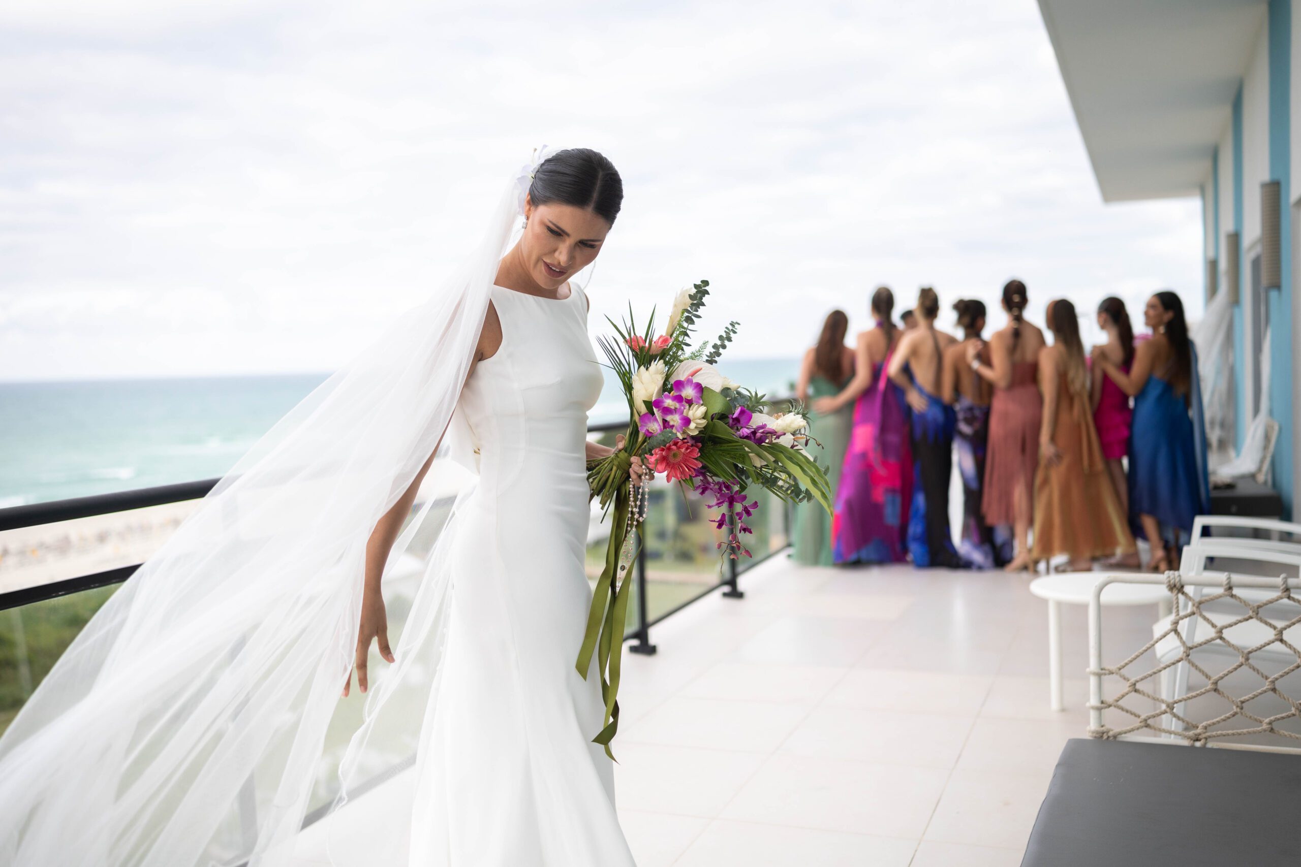 Con sus damas compartiendo un first look lleno de emoción en el Meliá Internacional de Varadero